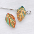 Fifteen-Color Gold-Edged Translucent Leaf Glass Bead Collection view 8