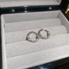 Silver Crystal Hoops
