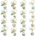 Bamboo Panda Enamel Keychains with Dual Clasps, 9 Designs view 1
