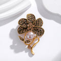 Flower Metal Brooch Pin for Jackets and Lapels Pictured Design view 4