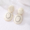 White Raffia Ovals