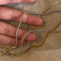 Double Layer Snake Chain Long Necklace Gold Silver view 3
