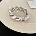 Metal Faceted Twist Oval Hinge Bangle Bracelets 5 Styles view 6