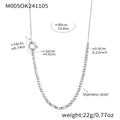 Long Toggle OT Clasp Chain Necklace Gold Steel Two-Tone view 6