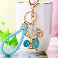 Jeweled Lamb Holding a Gem Keychains in Three Colors and Loop Styles view 10