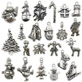 Antique Silver Christmas Tree and Snowflake Metal Charms with 28 Listed Options view 5