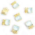 Square Crystal Bow Accent Metal Charms, 30 Colorways view 10
