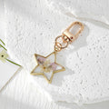 Gold Star Dried Flower Resin Keychains Four Floral Styles view 2