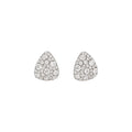 Pavé Crystal Teardrop Stud Earrings in Silver Tone view 5