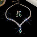 Eight Mixed Teardrop Flower Heart Crystal Necklace And Earring Designs view 7