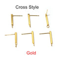 Slim Bar Earring Posts With Hanging Loops in Eight Styles view 9