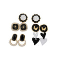 Gold Pearl Mixed Stud Drop Multi Piece Earring Sets view 5