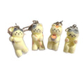Flocked Yellow Cat Keychains Lobster Clasp 4 Camp Styles view 5