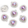 Faceted Crystal Heart Halo Charm Collection for Jewelry Making view 11
