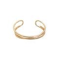 Five Mixed Wave Geometric And Twisted Wire Open Cuff Bracelets view 5