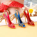 Jeweled Peep-Toe High Heel Keychains in Three Pictured Colors view 2