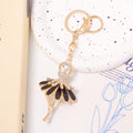 Enamel Ballerina Dancer Keychain Gold Clasp Four Colors view 7