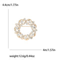 Round Crystal Leaf Wreath Brooch in Four Color Combinations view 5
