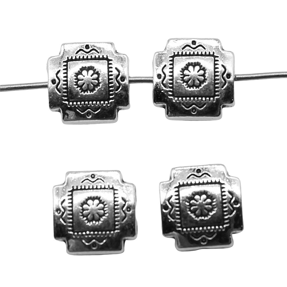 4x10mm 1.4g Multicolor Copper Alloy Square Small Hole Spacer Beads for DIY Bracelet Necklace Jewelry Making