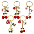 Red Cherry Strawberry Heart Metal Keychain Collection view 1