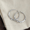 Twisted Rope Hoop Earrings Gold and Silver Tone Multi Size view 4