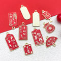 Red Number Metal Beads with 13 Listed Options for DIY Jewelry Making view 4
