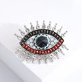Evil Eye Sunburst Brooch Gold or Silver Rhinestones view 7