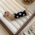 Fabric Dachshund Dog Duckbill Hair Clip Set 3 Styles view 7