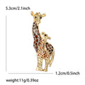 Gold-Tone Enamel Giraffe Brooch In Three Colors Decorative Lapel Pin view 7