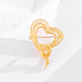 Gold Tone Ribbon Bow Tassel Metal Brooch Pin for Jackets and Lapels view 5