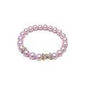 Pearl Stretch Bracelets Crystal Bow Spacer Three Colors view 5