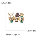 Gold Christmas Three Cats Brooch Reindeer Santa Top Hat Pin view 5
