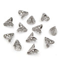 Silver Tone Teardrop and Trumpet Shaped Bead End Caps view 6