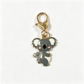 Gold Tone Enamel Koala Heart-Clasp Charms in Six Designs view 2
