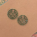 20mm Round Floral Vine Alloy Charm Pendant