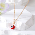 Gold and Silver Tone Round Glass Evil Eye Bead Pendant Necklaces view 3