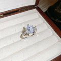 Marquise Clear Crystal Open Rings Silver and Gold Tones view 6