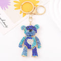 Rhinestone Bear Keychain Multicolor Crystal Teddy Bag Charm view 8