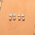 Twin Cherry Detailed Metal Charm in 4 Decorative Finishes view 6