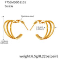 Layered Heart Twist and Ribbed Hoop Earrings in Seventeen Styles view 8