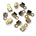 Fold-Over Cord End Crimp Clasps in Mixed Metal Finishes view 4