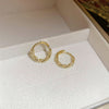 Gold Crystal Hoops