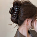 White Fabric Bow Claw And Large Loop Hair Claws In Black Or Purple view 7