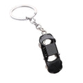 Metal Car Keychain with Split Ring in Blue, Black and Red view 5