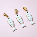 Striped Fish Charms in Six Bright Enamel Color Options view 7