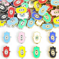Enamel Hamsa Eye Charms in Gold-Tone or Silver-Tone, 16 Colors view 4