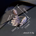Silver Tone Marquise Crystal Double Leaf Open Ring view 4