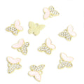 Crystal Butterfly Enamel Alloy Charm Pendants in Six Colors view 12