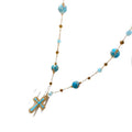 Cross Pendant Beaded Necklaces in Gold and Silver Tones view 5
