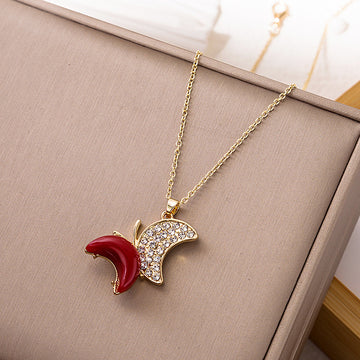Gold Pendant Necklaces Chili Rose Emerald Bear Swan Styles